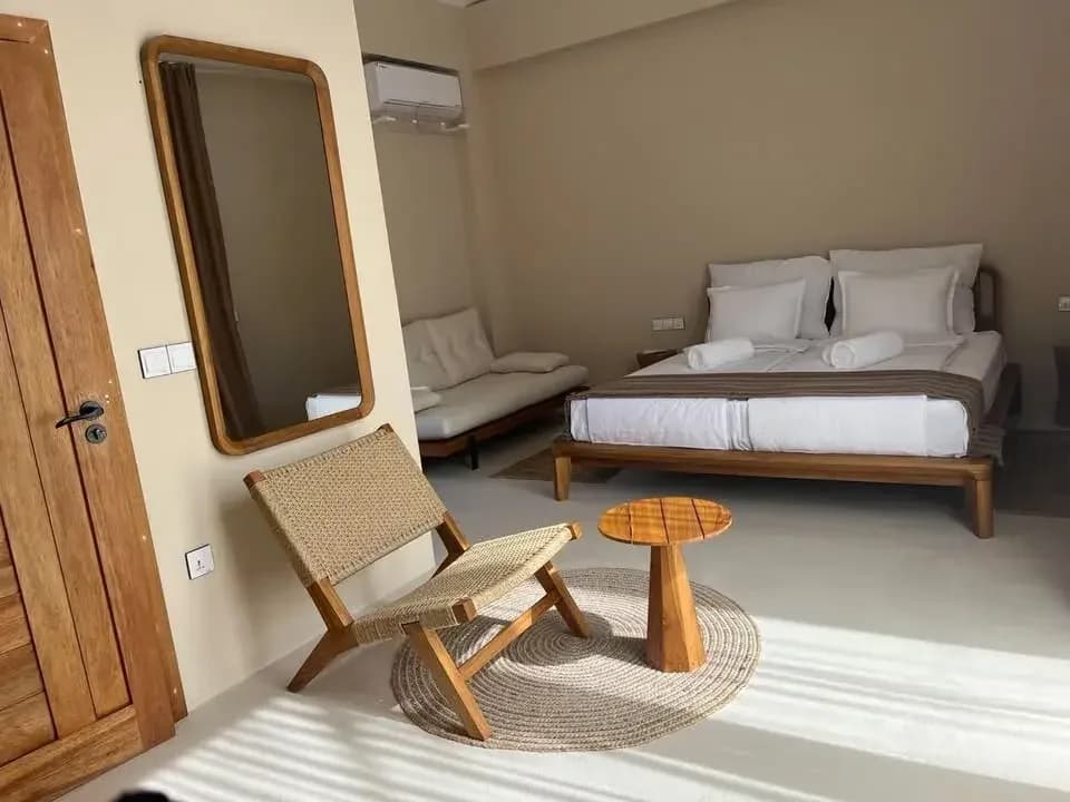 Double Room with Extra Bed — king bed and sofa bed
